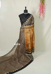 Pastel Brown - Shalini Fancy Kota Cotton with Checks - Best for Office Wear