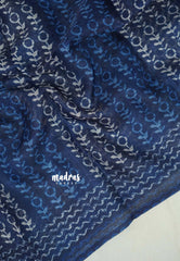 Indigo Blue - Shalini Fancy Kota Cotton with Prints - Best for Office Wear