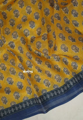 Mustard Yellow - Shalini Fancy Kota Cotton with Prints - Best for Office Wear
