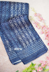 Indigo Blue - Shalini Fancy Kota Cotton with Prints - Best for Office Wear