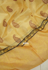 Creamy Yellow - Shalini Premium Kota Silk Saree with Mango Motif Prints - Best for Small Functions | Casual Wear