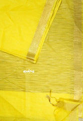 Lemon yellow - Shalini Premium kota silk with Ghiccha pallu
