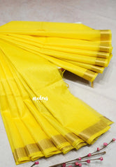 Lemon yellow - Shalini Premium kota silk with Ghiccha pallu