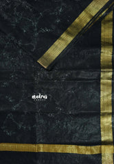 Bold Black - Shalini Premium kota silk embroidery with small border