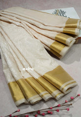 Ivory Illusion - Shalini Premium kota silk embroidery with small border