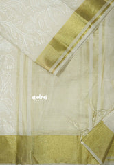 Ivory Illusion - Shalini Premium kota silk embroidery with small border