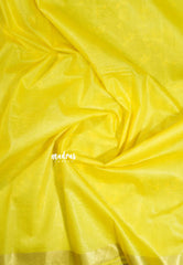 Lemon Luxe Yellow - Shalini Premium kota silk embroidery with small border