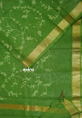 Parrot Green Glow - Shalini Premium kota silk embroidery with small border