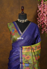 Violet Purple - Shalini Premium Kota Silk with Kalamkari Pallu and Blouse - Best for Small Functions