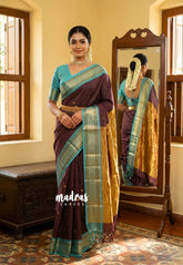 Sico Gadwal checks Dark winebrown