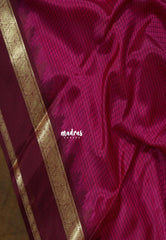 Beet Pink - Sico Gadwal Semi Silk Muthukattam with Traditonal Border - Best for Wedding Functions