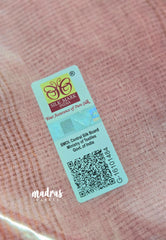 Peach Pearl - Handloom Pure Tussar Silk Jamdani Saree - With Silk Mark Certificate