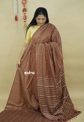Honey Brown - Silk Linen saree - Perfect for Office Wear