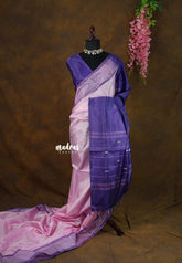 Baby Pink - Sinamika Vegan silk Chinnala pattu with blouse pattern 1 - Perfect for Festive Wear