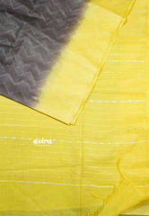 Sithara - Semi Tussar saree Brown with yellow gradient pattern with thread weaving