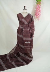 Coffee Podi Brown - Sithara - Semi Tussar Saree Thread Weaving with Sequence Work - Best for Office Wear | Casual Wear