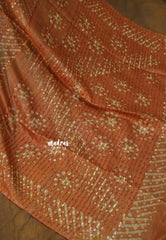 (PRE-BOOKING) Bluish Grey - Sithara - Tussar Saree Thread Line Weaving Body with Contrast Pallu and Blouse - Best for Office Wear