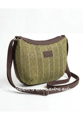 Olive Green - MS7 - Most Viral Moon Shape Sling / Jute Shoulder Bag - Best for Office / College / Outtings