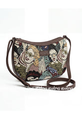 Multicolor - MS7 - Most Viral Moon Shape Sling / Jute Shoulder Bag - Best for Office / College / Outtings