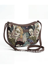 Multicolor - MS7 - Most Viral Moon Shape Sling / Jute Shoulder Bag - Best for Office / College / Outtings