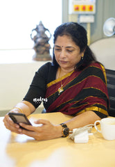 Black with Maroon - Soft Mul cotton candy pop multicolor without blouse