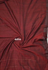 Majestic Maroon - Soft Mul cotton with Jamki work and no Blouse - Perfect for Evening party | Reception | Award function