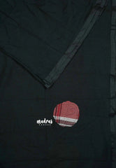 Midnight Dots – Black Handcrafted Mul Cotton Saree