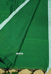 Green - Soft Mul Cotton appliqué elephant motif Design 2