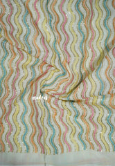 Snow White Charm - Soft organza with embroidery work blouse