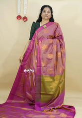 Dual Shade Pink - Kanimozhi - Soft silk with Contrast Pallu and Blouse