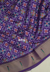 Lilac Purple - Sowbhagya Gift silk – Soft Silk Elegance Saree Premium Patola Dessign in Body Paithani Weaving Border, Pallu and Blouse - Perfect for Festive Celebration