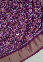 Magenta Purple - Sowbhagya Gift silk – Soft Silk Elegance Saree Premium Patola Dessign in Body Paithani Weaving Border, Pallu and Blouse - Perfect for Festive Celebration