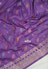 Lavender Purple - Sowbhagya Gift Silk – Matka Raw Silk Saree with Rich Weaving Pallu - Best for Diwali Festive | Temple Visit