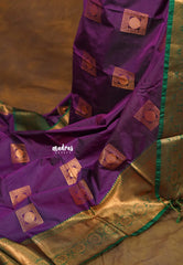 Dark Magenta Purple - Sowbhagya Gift silk – Soft Silk Elegance Saree with Rich Pallu and Blouse - Perfect for Festive Celebration