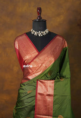 Olive Green - Sowbhagya Gift silk – Soft Silk Elegance Saree with Rich Pallu and Blouse - Perfect for Festive Celebration