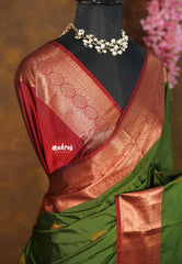 Olive Green - Sowbhagya Gift silk – Soft Silk Elegance Saree with Rich Pallu and Blouse - Perfect for Festive Celebration