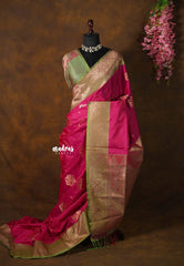 Queen's Pink - Sowbhagya Gift silk – Soft Silk Elegance Saree with Rich Pallu and Blouse - Perfect for Festive Celebration