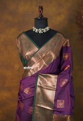 Mulberry Purple - Sowbhagya Gift silk – Soft Silk Elegance Saree with Rich Pallu and Blouse - Perfect for Festive Celebration