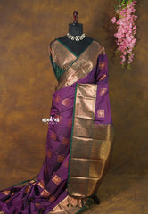 Mulberry Purple - Sowbhagya Gift silk – Soft Silk Elegance Saree with Rich Pallu and Blouse - Perfect for Festive Celebration