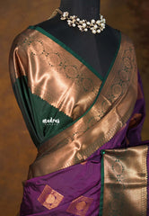 Mulberry Purple - Sowbhagya Gift silk – Soft Silk Elegance Saree with Rich Pallu and Blouse - Perfect for Festive Celebration