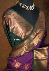 Mulberry Purple - Sowbhagya Gift silk – Soft Silk Elegance Saree with Rich Pallu and Blouse - Perfect for Festive Celebration