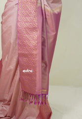 Mauve Pink - Sowbhagya Gift silk – Soft Silk Elegance Saree with Buttas and Leaf Border - Perfect for Festive Celebration
