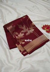 Araku Maroon - Swara – Grandeur Pure Viscose Silk Saree Getti Border & Grand Pallu - Best for Diwali Festive | Wedding Functions
