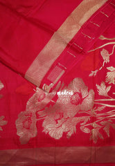 Crimson Pink - Swara – Grandeur Pure Viscose Silk Saree Getti Border & Grand Pallu - Best for Diwali Festive | Wedding Functions