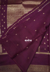 Deep Jamun Purple - Swara – Grandeur Pure Viscose Saree Silk Zari Weaving Floral with Skirt Border - Best for Diwali Festive | Wedding Functions