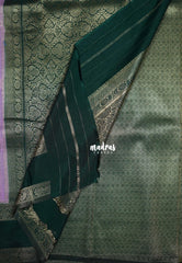 Lilac & Green - Swara – Grandeur Pure Viscose Silk Saree Zari Checks Weaving & Buttas with Traditional Rettapet Border - Best for Diwali Festive | Wedding Functions
