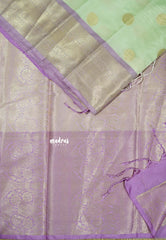 Mint Melody - Trisha Inspired Thendral Soft Kanchi semi silk with big Zari Border