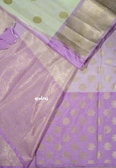 Mint Melody - Trisha Inspired Thendral Soft Kanchi semi silk with big Zari Border
