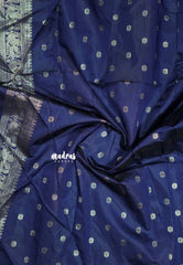 Sap Green - Thendral - Kanchi semi silk buttas body rettapetta border