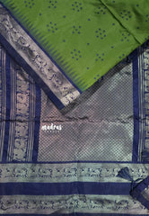 Sap Green - Thendral - Kanchi semi silk buttas body rettapetta border